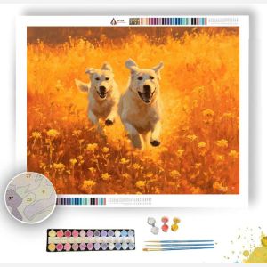 WILDFLOWER DOGS - Paint by Numbers Full Kit