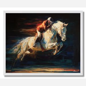 HORSE AND RIDER FLIGHT - FRAMED
