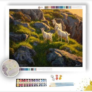 GOATS IN THE HILLS - Paint by Numbers Full Kit