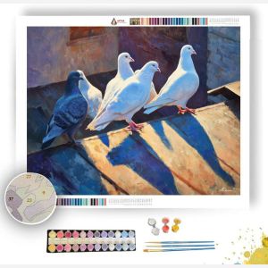 PIGEONS IN SUNLIGHT - Paint by Numbers Full Kit