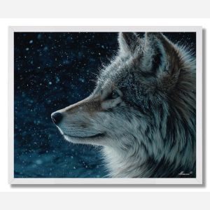 WOLF IN WINTER LIGHT - FRAMED