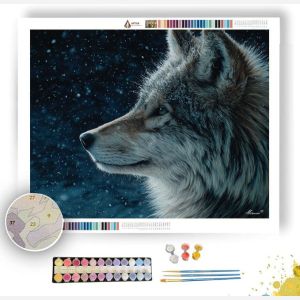 WOLF IN WINTER LIGHT - Paint by Numbers Full Kit