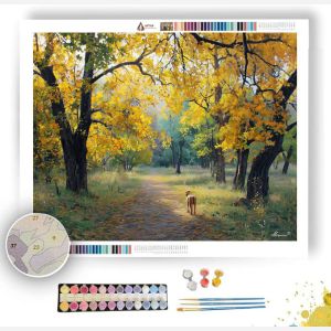 DOG IN AUTUMN PARK - Paint by Numbers Full Kit