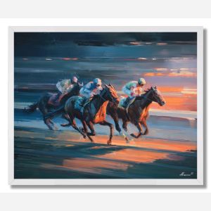 HORSE RACE DUSK - FRAMED