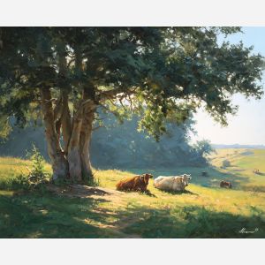 COWS UNDER TREE