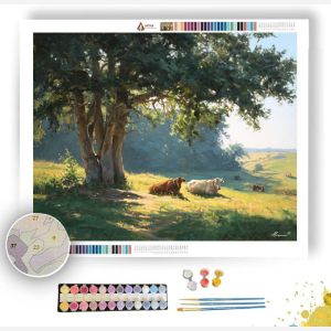 COWS UNDER TREE - Paint by Numbers Full Kit