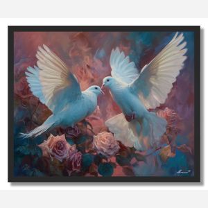 DOVES OF PEACE - FRAMED
