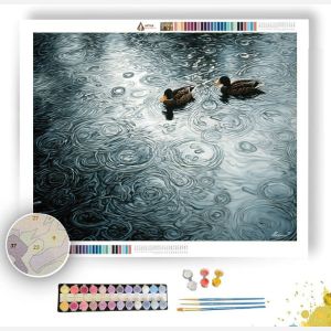 DUCKS IN THE RAIN - Paint by Numbers Full Kit