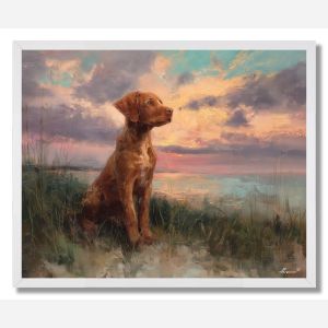 DOG BY THE SEA - FRAMED