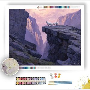 MOUNTAIN GOATS AT DAWN - Paint by Numbers Full Kit