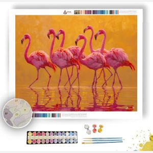 FLAMINGO PARADE - Paint by Numbers Full Kit