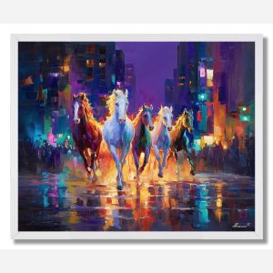 FESTIVAL HORSES - FRAMED