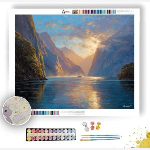 MILFORD SOUND SUNRISE - Paint by Numbers Full Kit