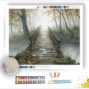 AUTUMN BRIDGE WALK - Paint by Numbers Full Kit