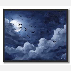 HALLOWEEN NIGHT SKY - FRAMED