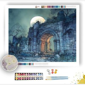 MOONLIT RUINS - Paint by Numbers Full Kit