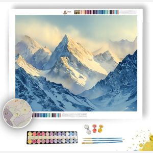 SNOWY MOUNTAIN MORNING - Paint by Numbers Full Kit