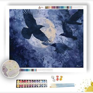 MOONLIGHT RAVEN FLIGHT - Paint by Numbers Full Kit