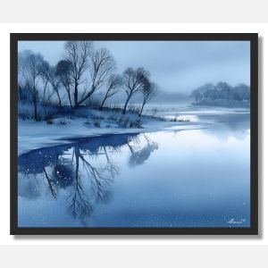 ICY LAKE REFLECTION - FRAMED