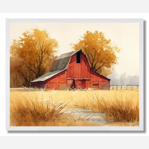 RUSTIC BARN GLOW - FRAMED