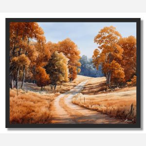 COUNTRY ROAD AUTUMN - FRAMED