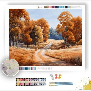 COUNTRY ROAD AUTUMN - Paint by Numbers Full Kit