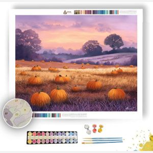 PUMPKIN FIELDS AT DUSK - Paint by Numbers Full Kit