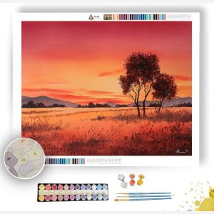 AUTUMN SUNSET GLOW - Paint by Numbers Full Kit