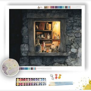 WITCHS COTTAGE WINDOW - Paint by Numbers Full Kit