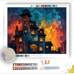 HAUNTED HOUSE GLOW - Paint by Numbers Full Kit