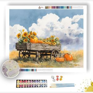 RUSTIC PUMPKIN CART - Paint by Numbers Full Kit