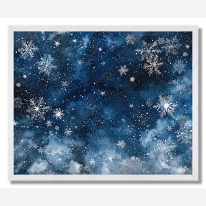 MIDNIGHT SNOWFALL - FRAMED