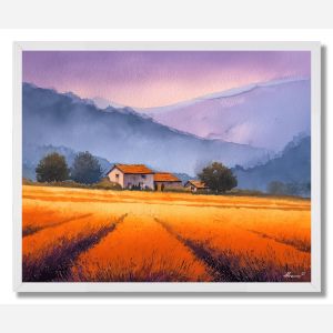 AUTUMN FARM VIEW - FRAMED