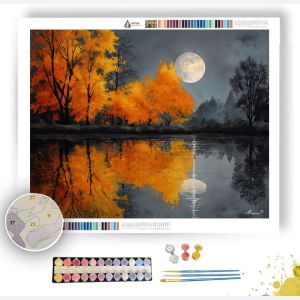 AUTUMN MOON GLOW - Paint by Numbers Full Kit