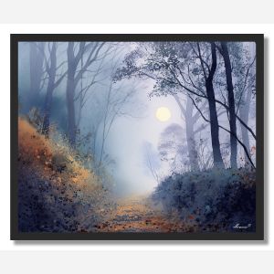 GHOSTLY AUTUMN PATH - FRAMED