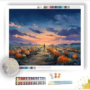 PUMPKIN PATCH EVENING - Paint by Numbers Full Kit
