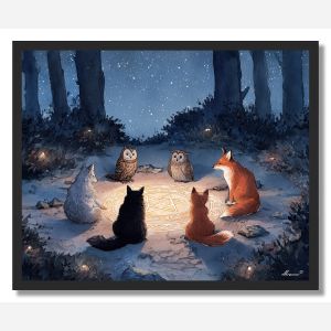 WITCHS FAMILIAR CIRCLE - FRAMED