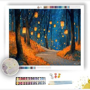 AUTUMN LANTERN PATH - Paint by Numbers Full Kit