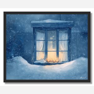WINTER WINDOW LIGHT - FRAMED