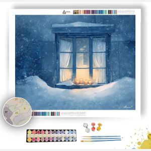 WINTER WINDOW LIGHT - Paint by Numbers Full Kit