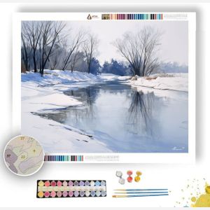 WINTER RIVER STILLNESS - Paint by Numbers Full Kit