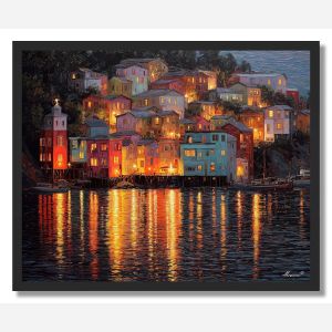 CHILEAN COAST TOWN - FRAMED