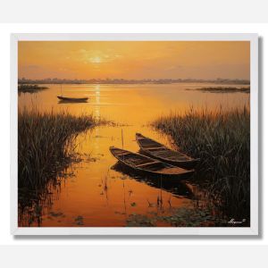 PARAGUAY RIVER SUNSET - FRAMED