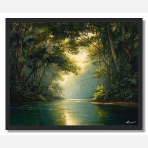AMAZON RIVER GOLD - FRAMED