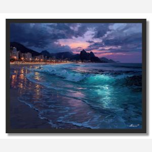 RIO BEACH TWILIGHT - FRAMED