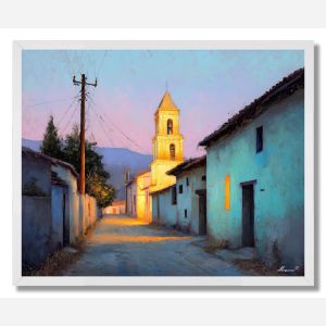 ARGENTINE VILLAGE EVENING - FRAMED