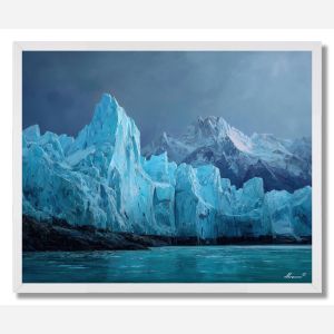 CHILEAN GLACIER DAWN - FRAMED