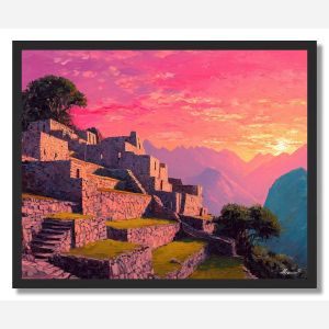 MACHU PICCHU DAWN - FRAMED