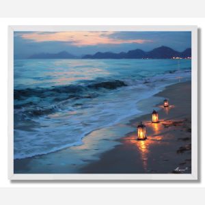 RIO EVENING BEACH - FRAMED