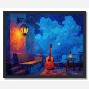 COLOMBIAN EVENING MUSIC - FRAMED